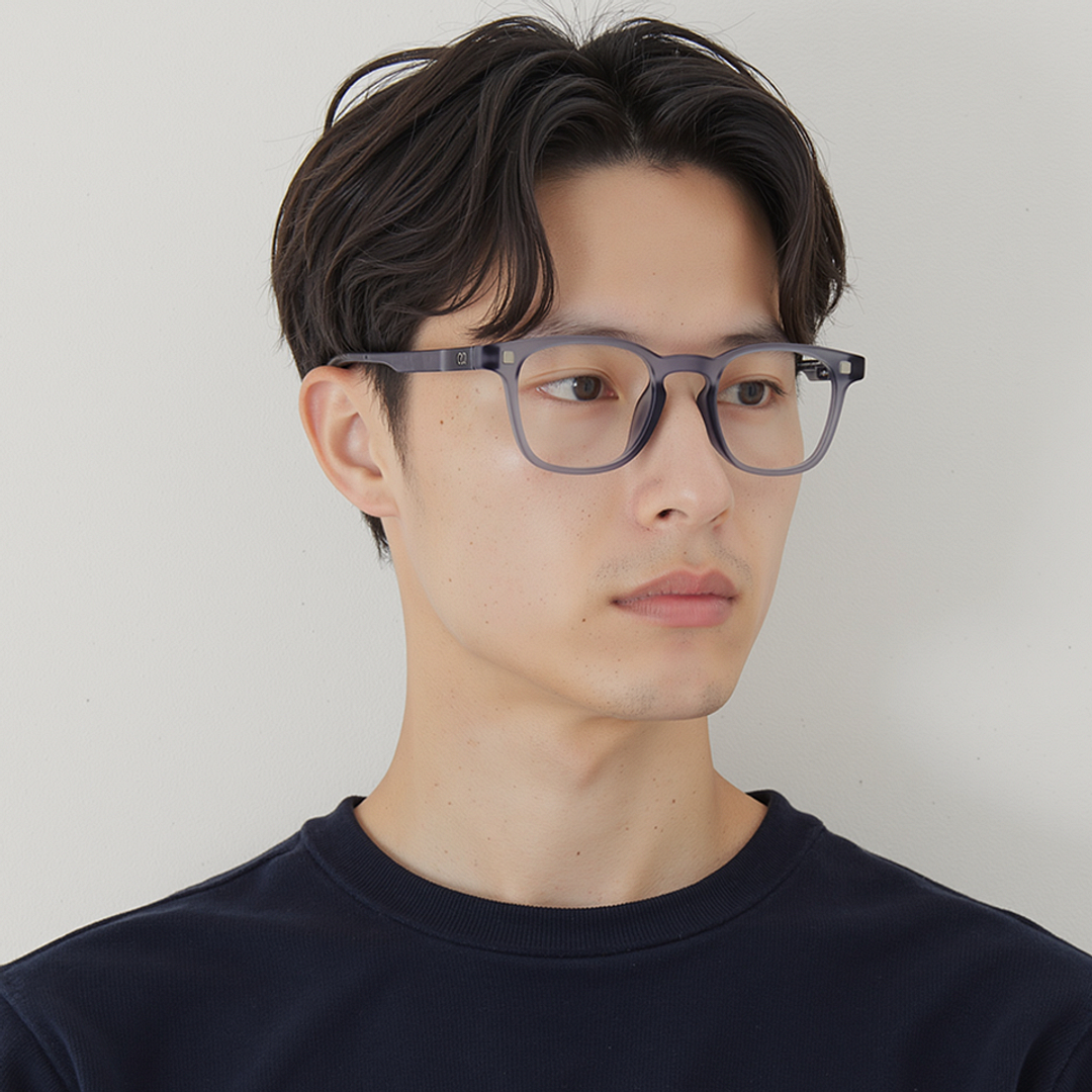 Lenskart Hustlr Light Grey Full Rim Square left side