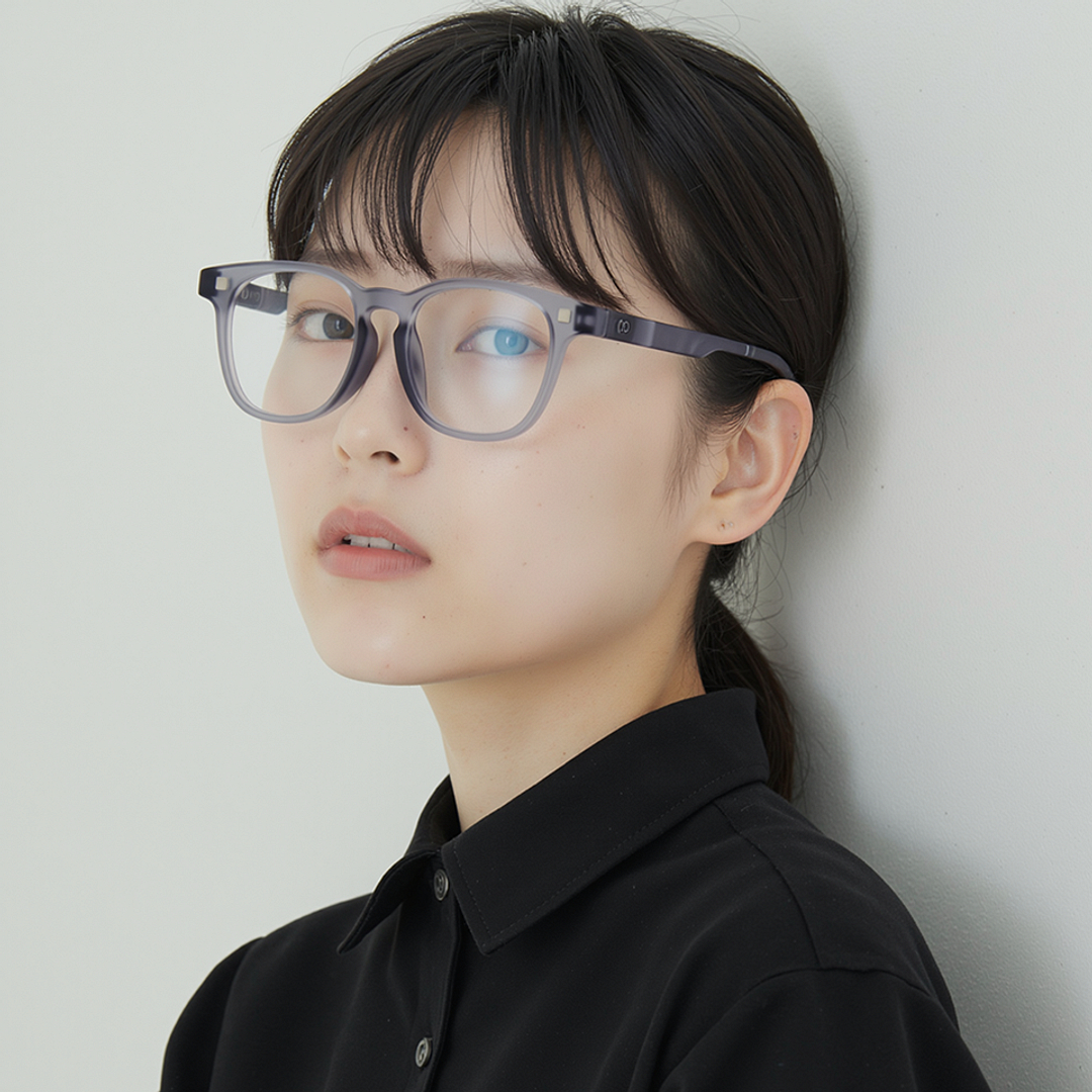 Lenskart Hustlr Light Grey Full Rim Square left side