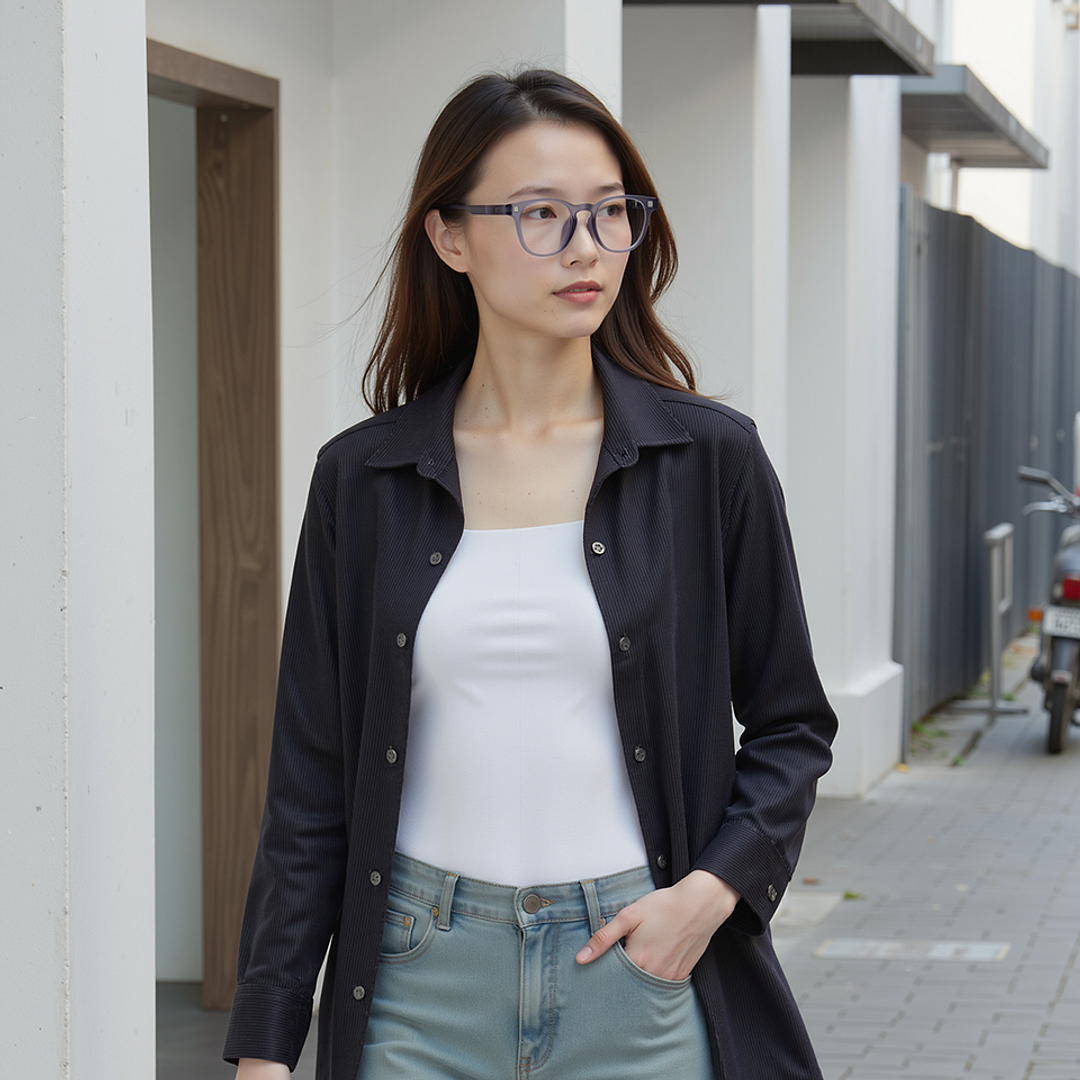 Lenskart Hustlr Light Grey Full Rim Square right side