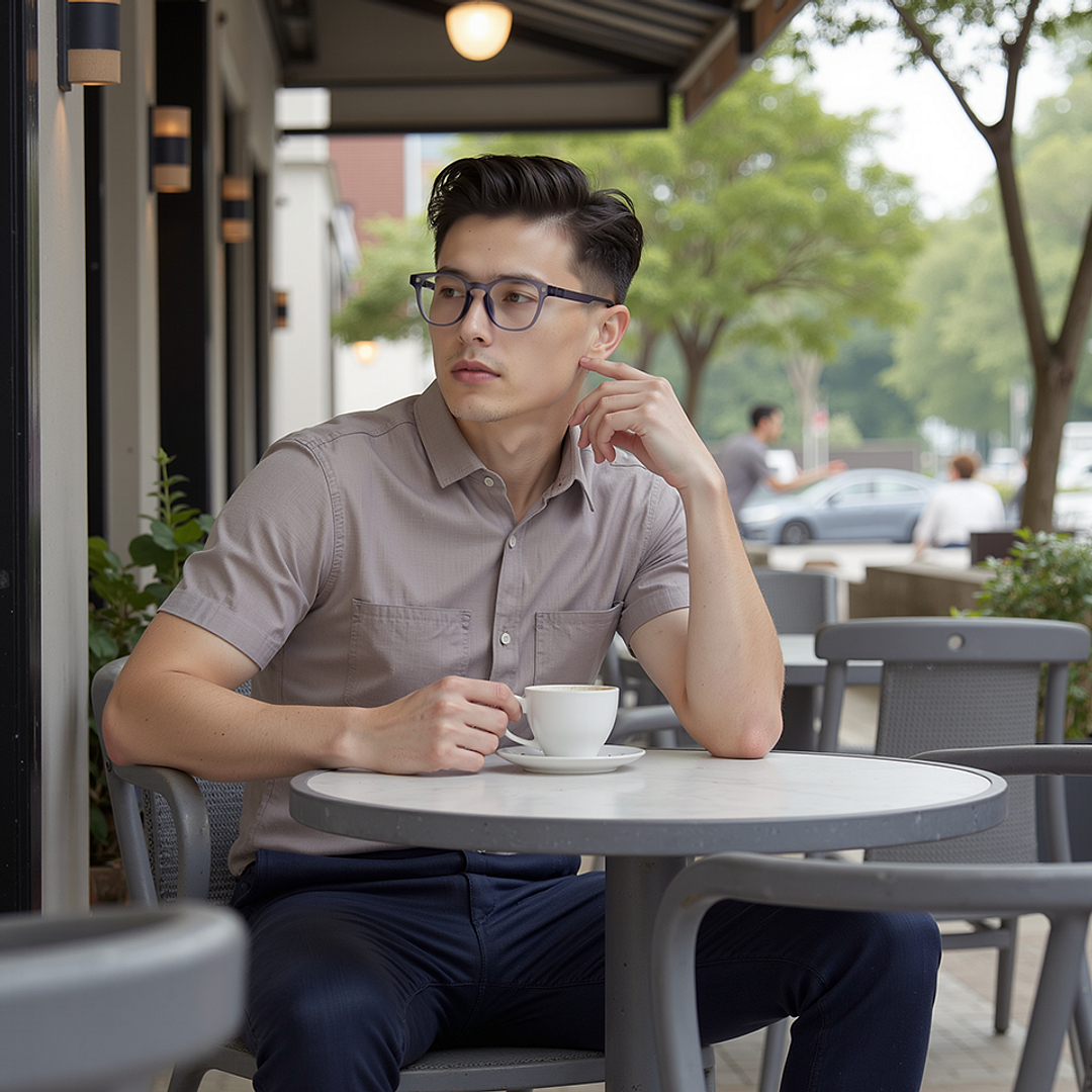 Lenskart Hustlr Light Grey Full Rim Square left side