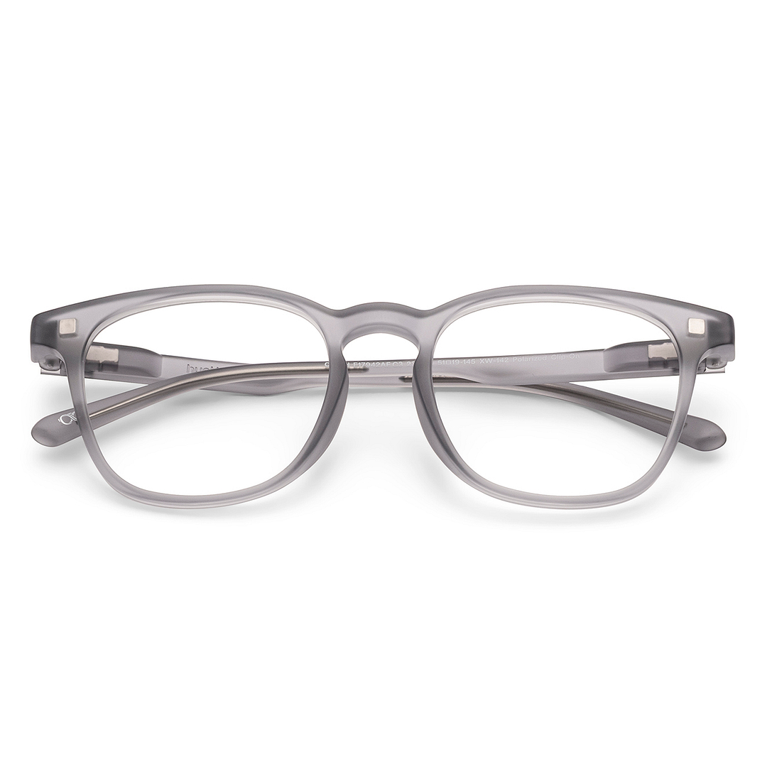 Lenskart Hustlr Light Grey Full Rim Square left side