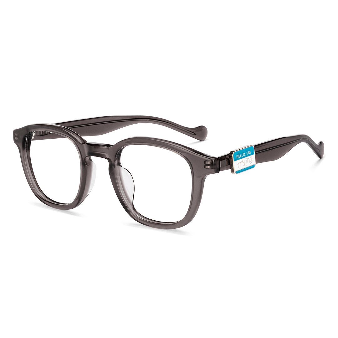 Lenskart Light Grey Full Rim Square left side