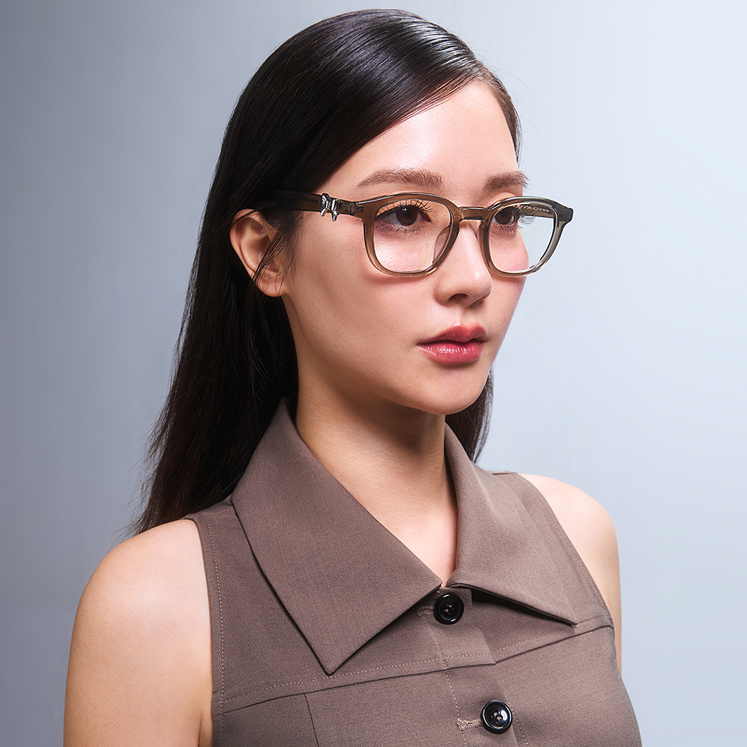 Lenskart Light Brown Full Rim Square left side