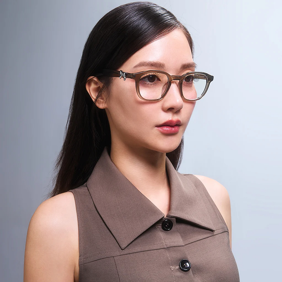 Lenskart Light Grey Full Rim Square left side