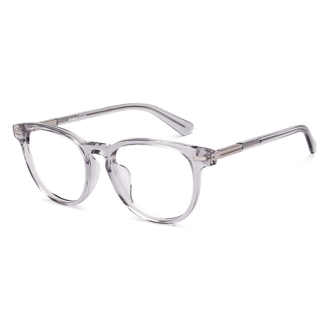 Lenskart STUDIO Light Grey Full Rim Round left side