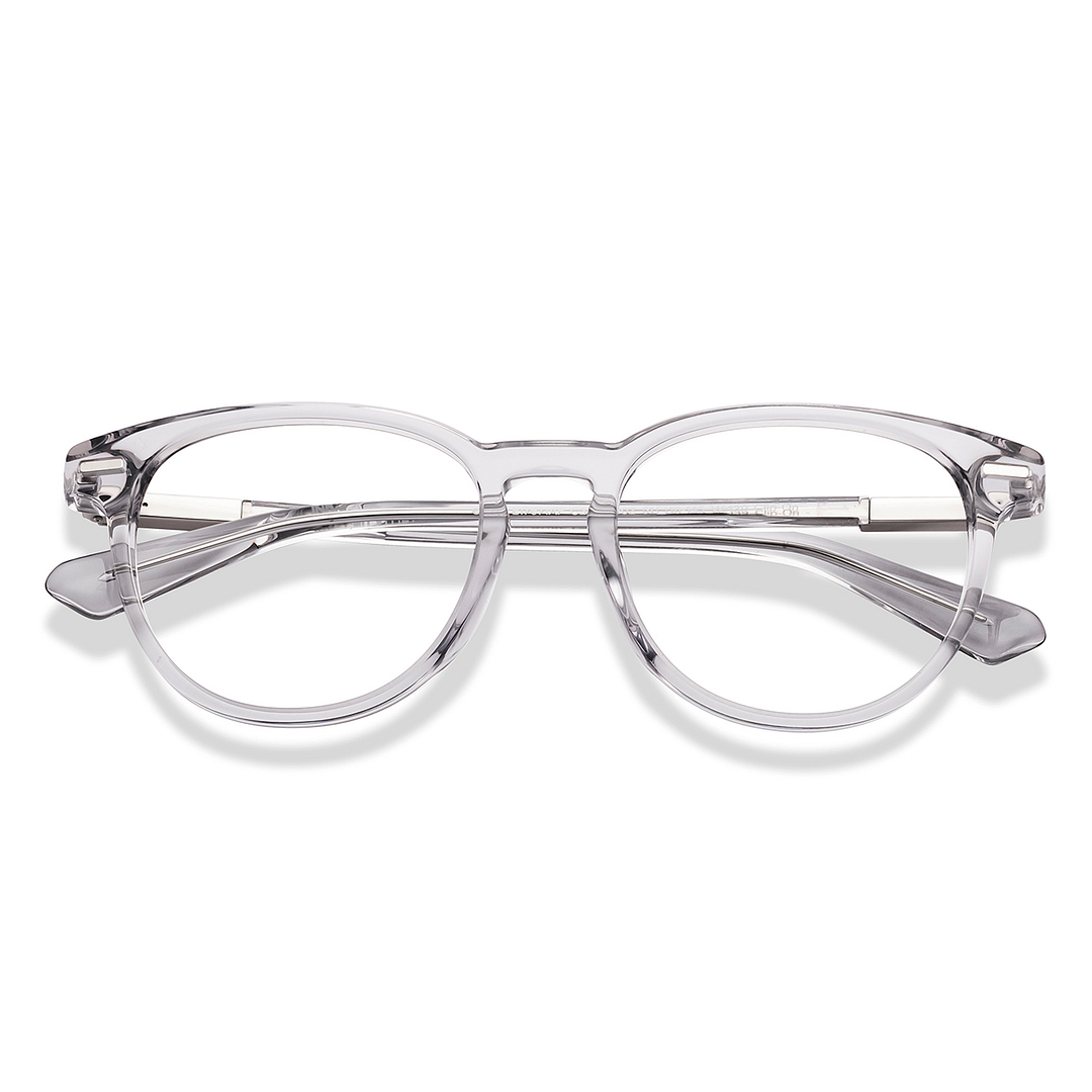 Lenskart STUDIO Light Grey Full Rim Round left side