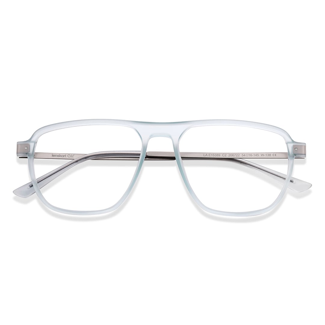 Lenskart Air Blue Transparent Full Rim Geometric left side