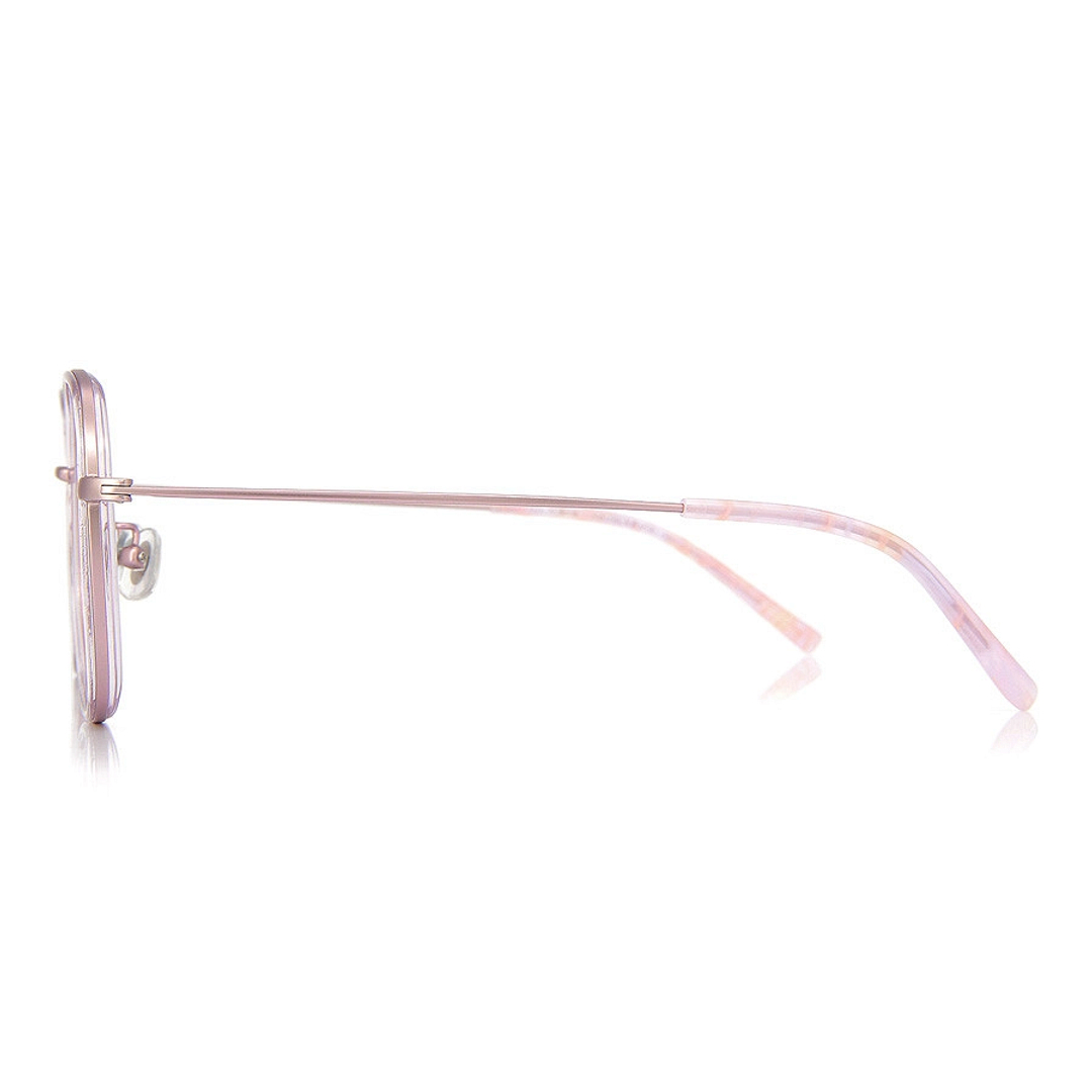 +NICHE Pink Transparent Full Rim Boston left side