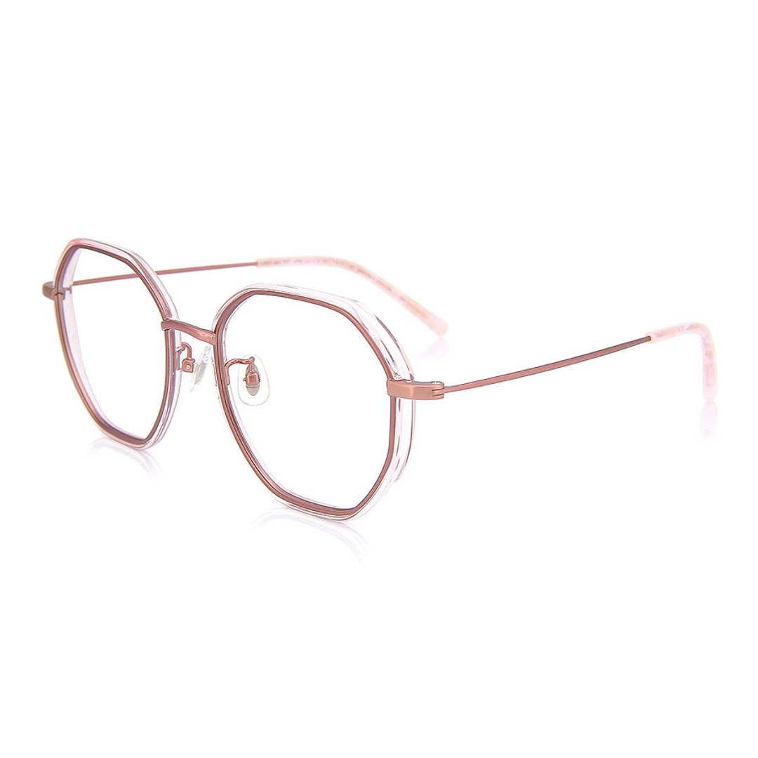 +NICHE Light Brown Full Rim Polygon left side