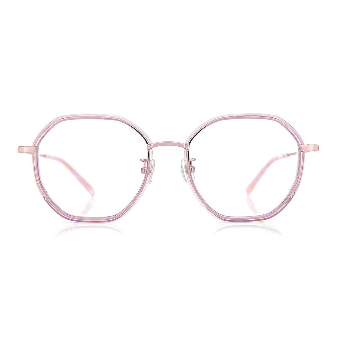 +NICHE Pink Transparent Full Rim Polygon right side