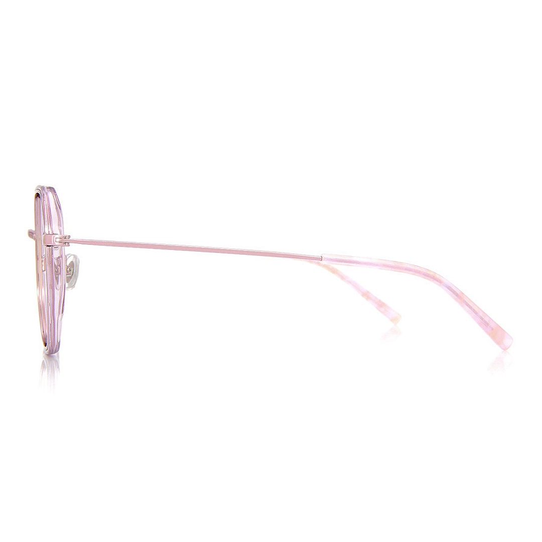 +NICHE Pink Transparent Full Rim Polygon left side