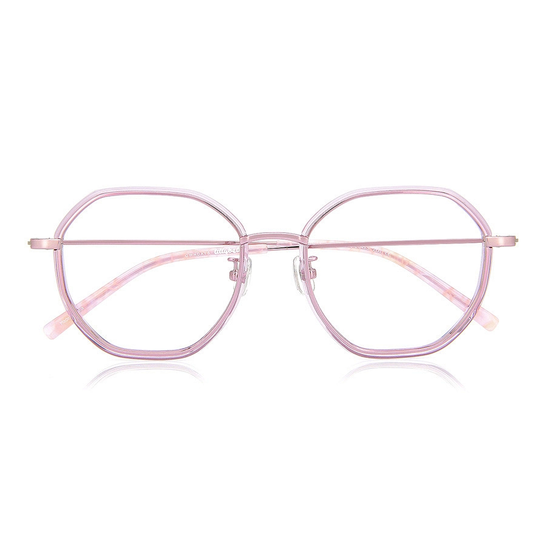 +NICHE Pink Transparent Full Rim Polygon right side