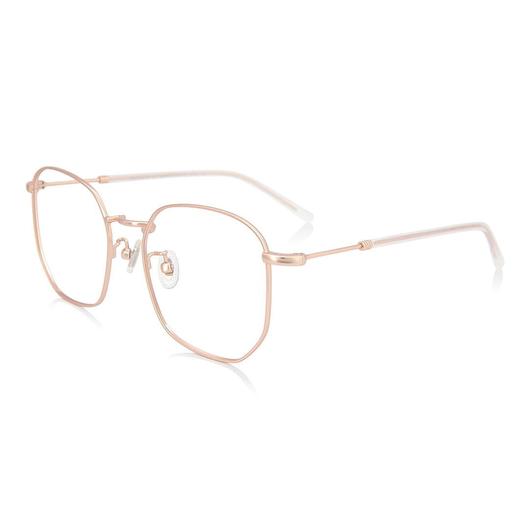 +NICHE Pink Transparent Full Rim Polygon left side