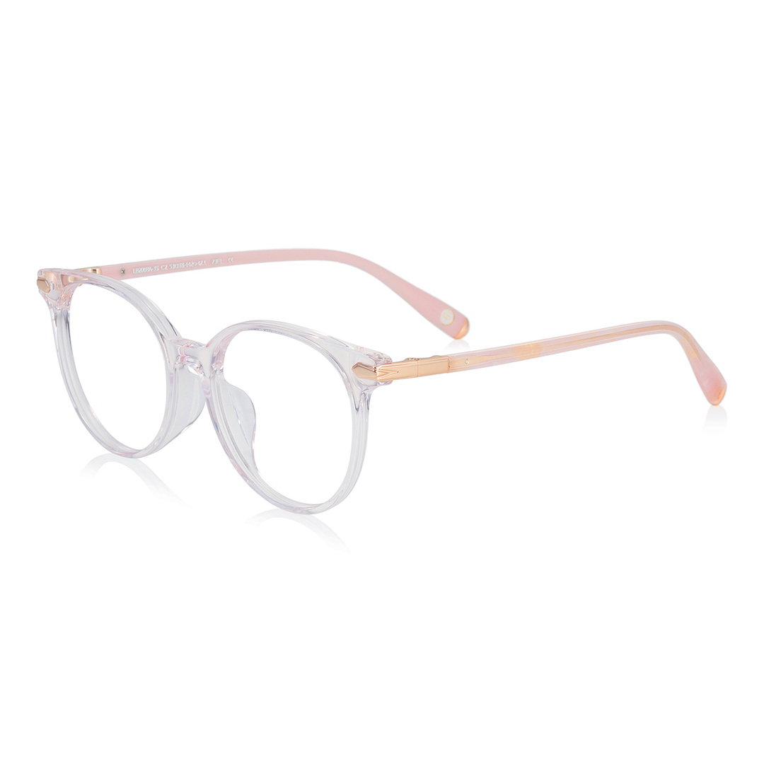 +NICHE Pink Transparent Full Rim Boston left side