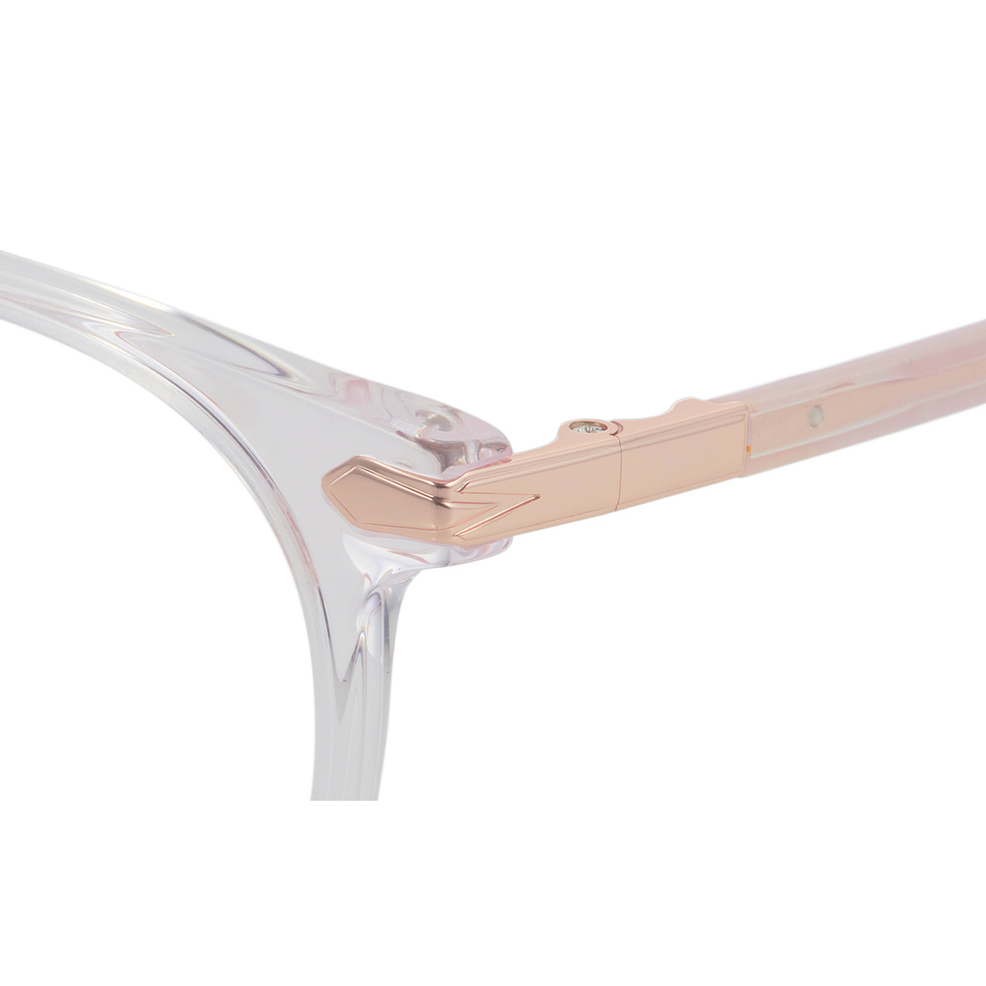 +NICHE Pink Transparent Full Rim Boston left side