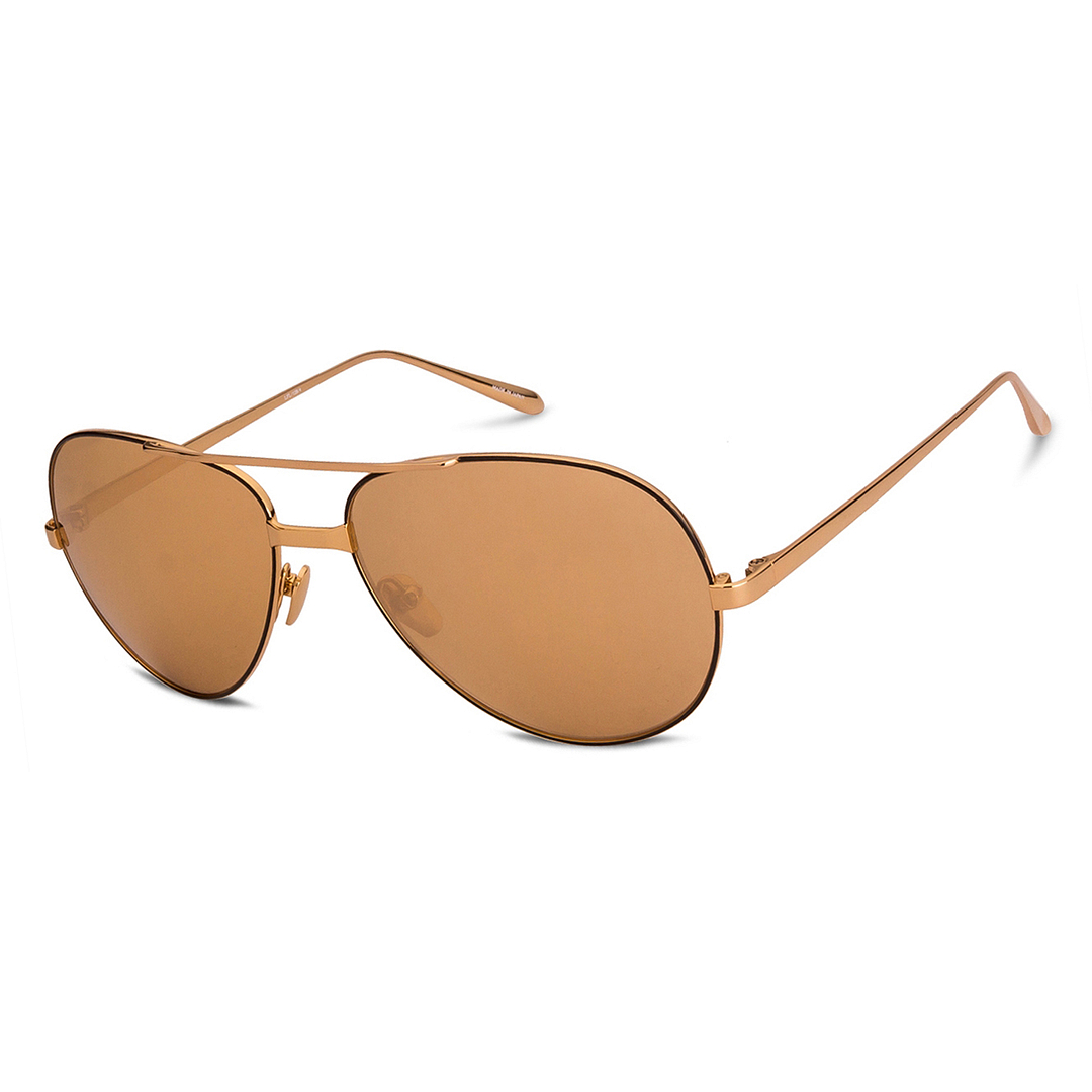 BRANDED Gold Full Rim Aviator left side