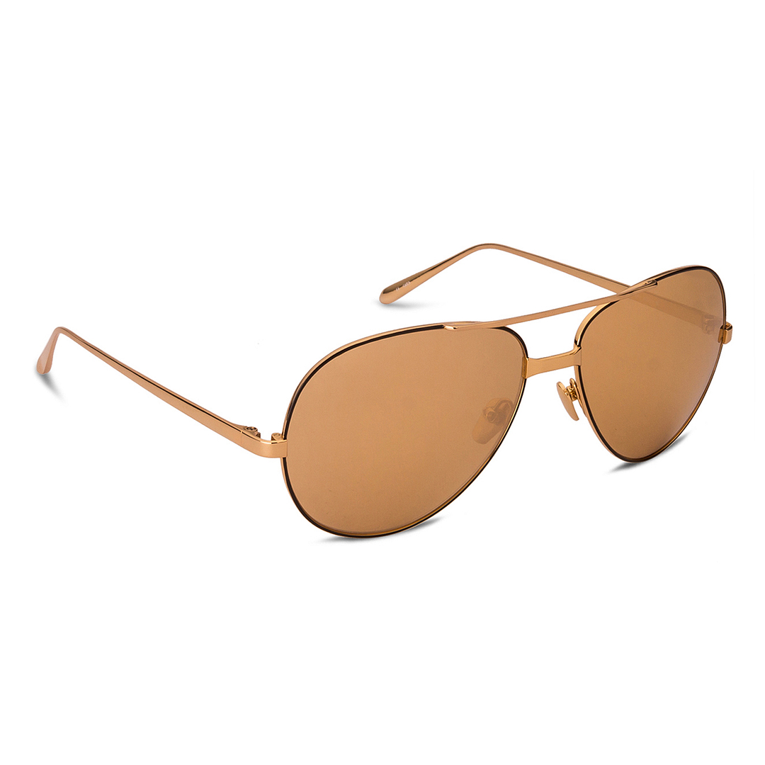 BRANDED Gold Full Rim Aviator right side