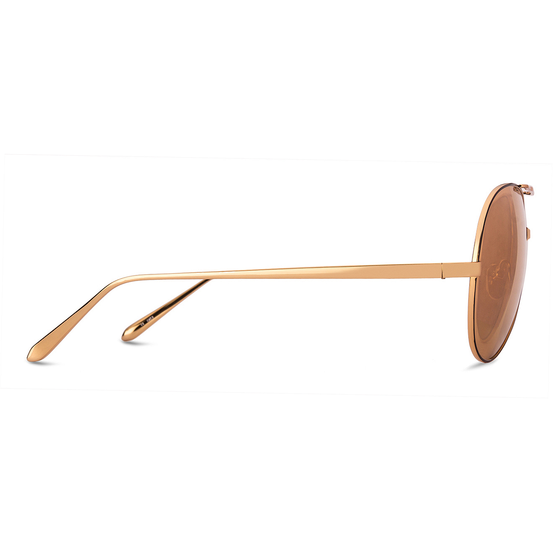 BRANDED Gold Full Rim Aviator right side
