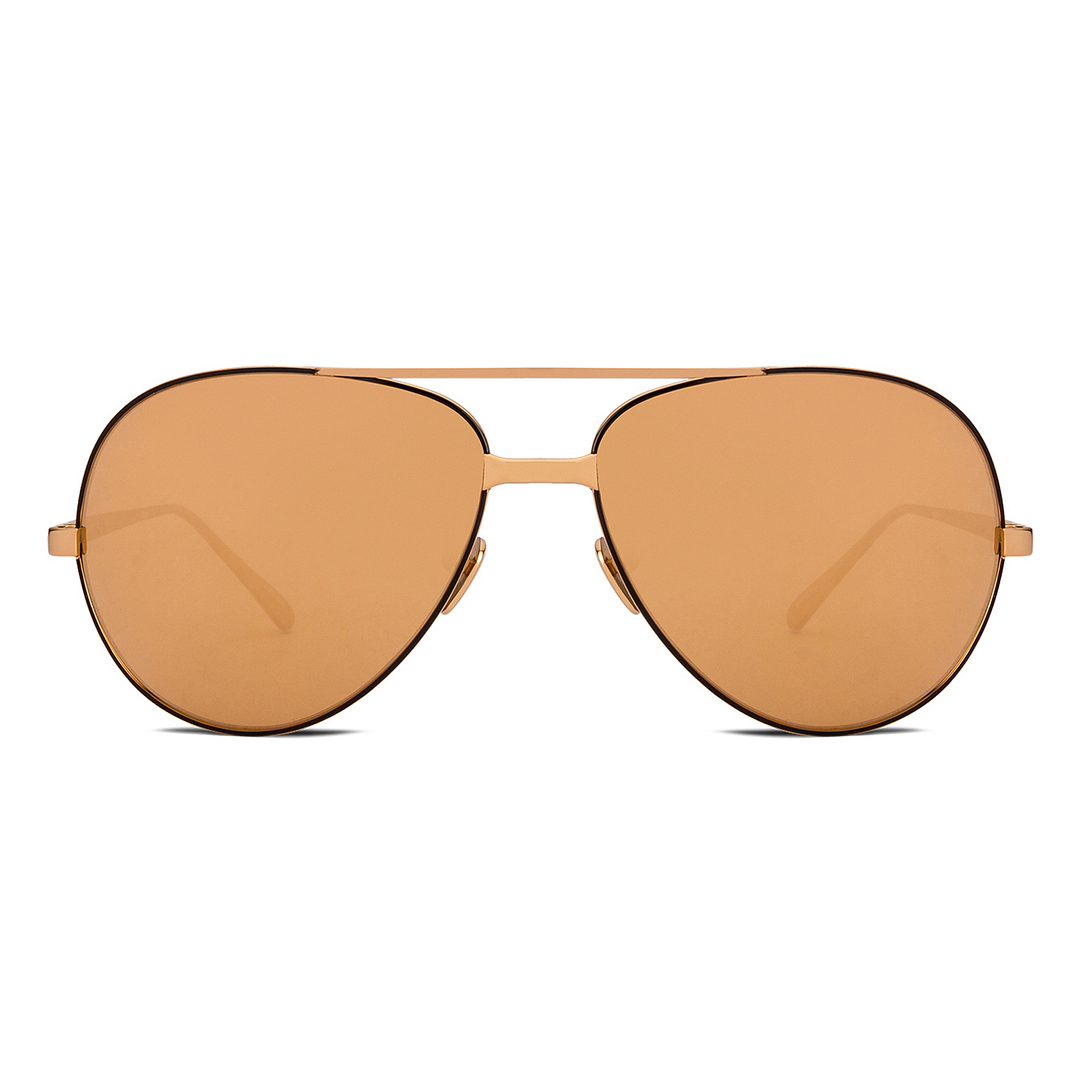 BRANDED Gold Full Rim Aviator left side