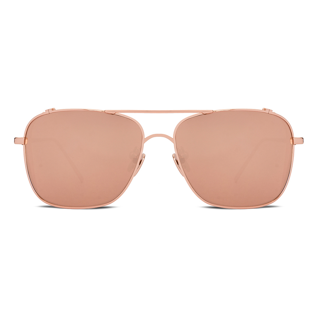 BRANDED Gold Full Rim Aviator left side
