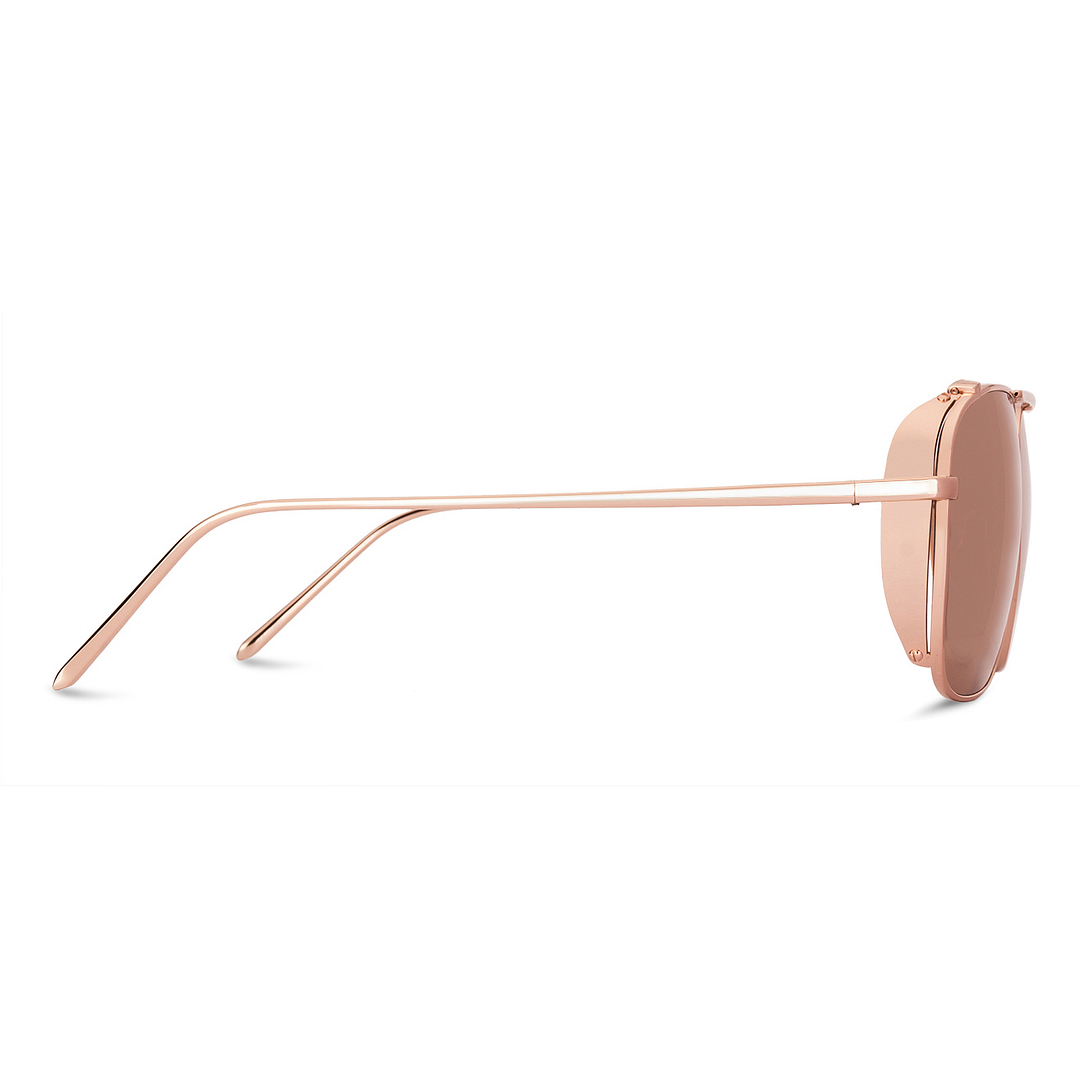 BRANDED Gold Full Rim Aviator right side