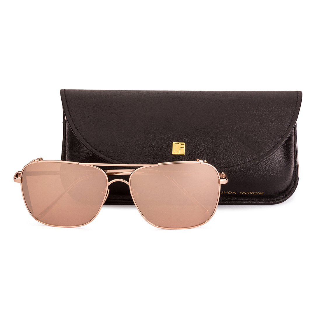 BRANDED Gold Full Rim Aviator left side