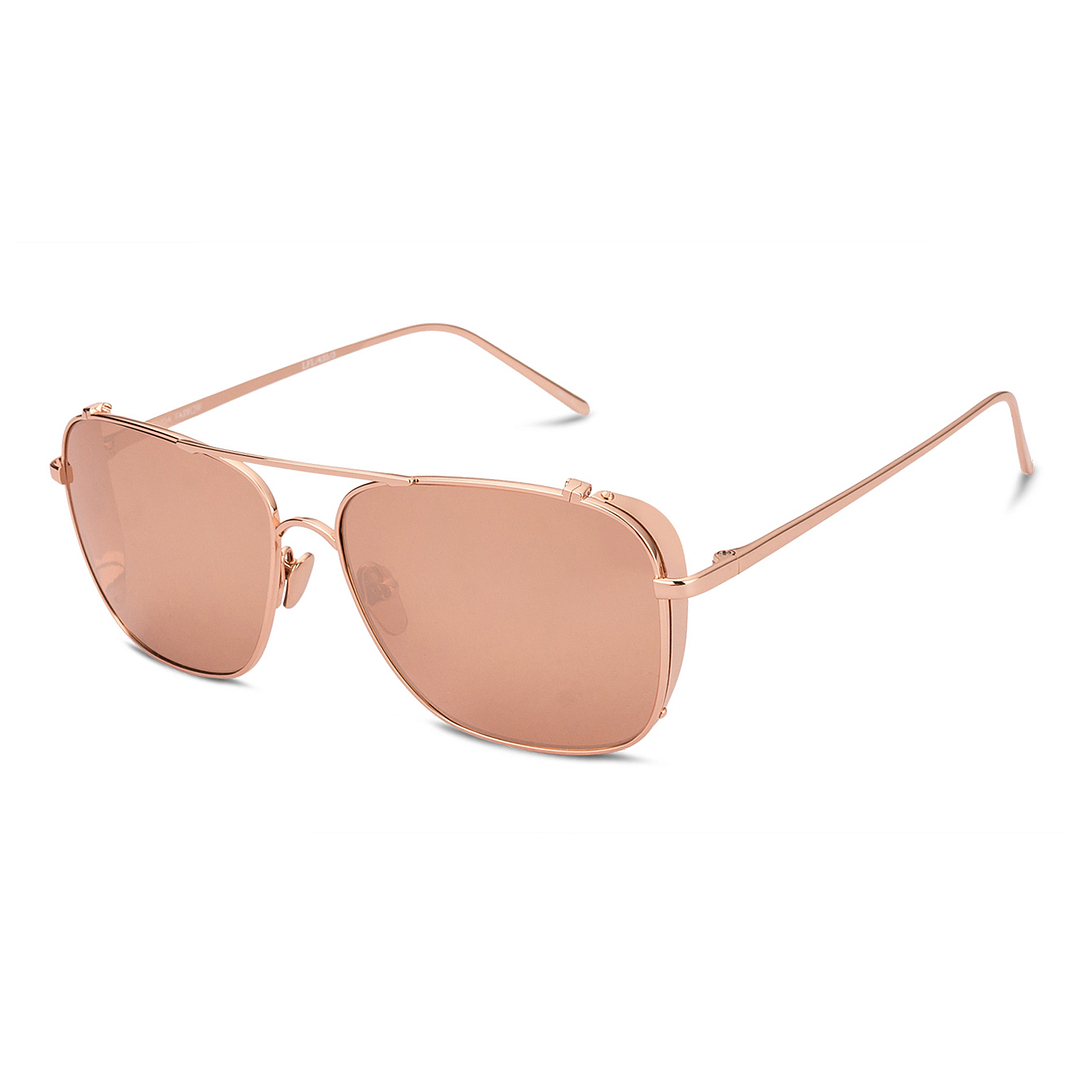 BRANDED Gold Full Rim Aviator right side