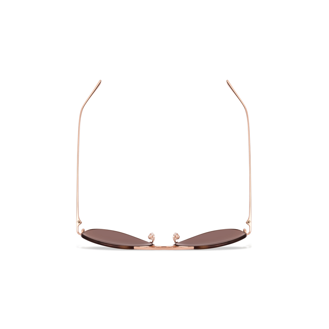BRANDED Golden Brown Full Rim Aviator left side
