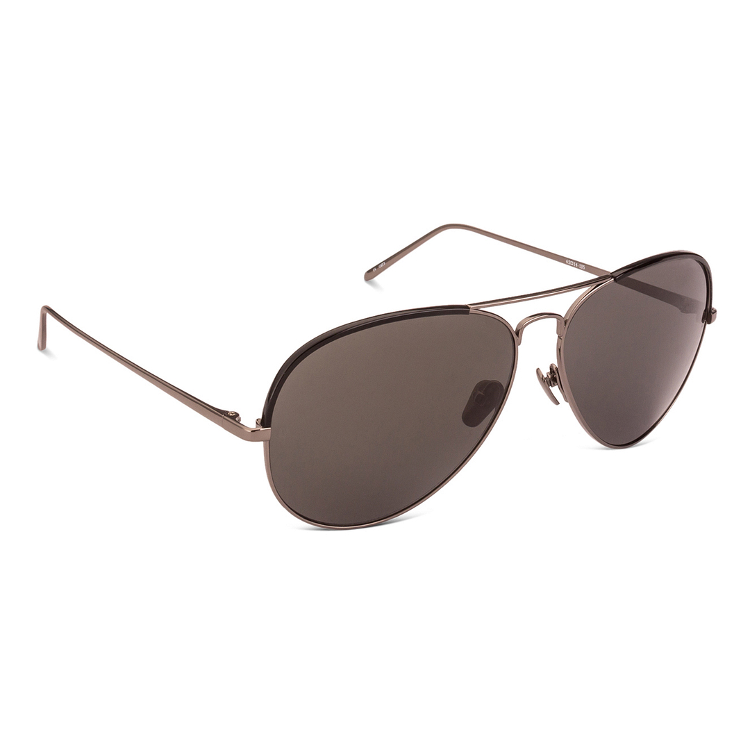 BRANDED Mid Gunmetal Full Rim Aviator right side