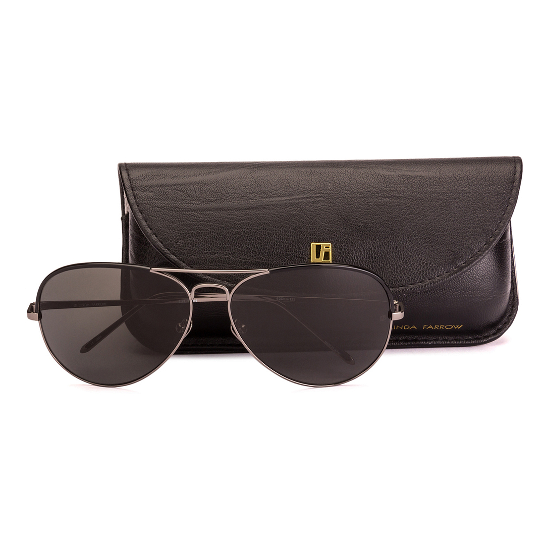 BRANDED Mid Gunmetal Full Rim Aviator right side