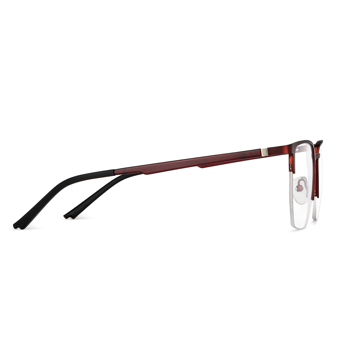 Lenskart Air Online Red Half Rim Square left side