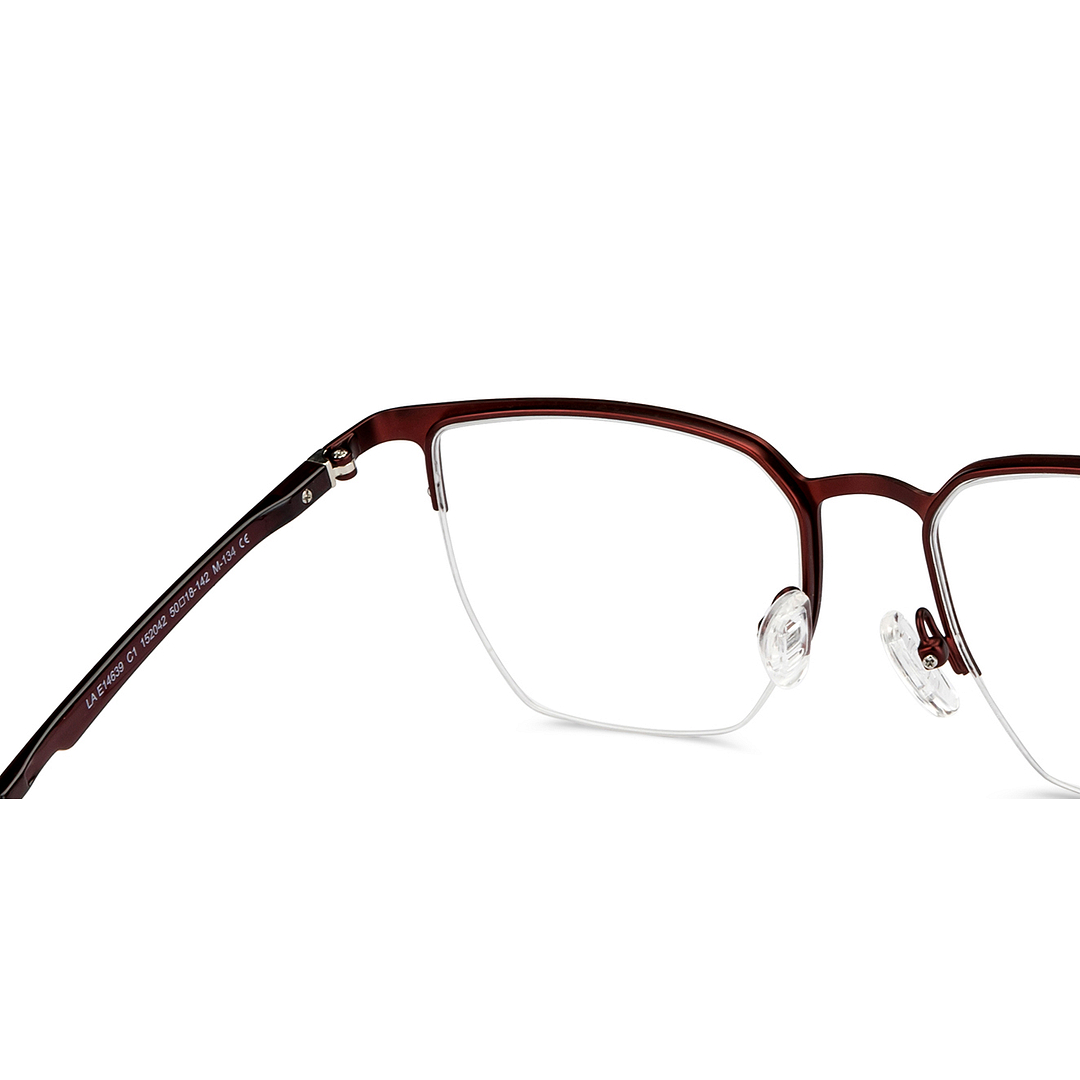 Lenskart Air Online Red Half Rim Square right side