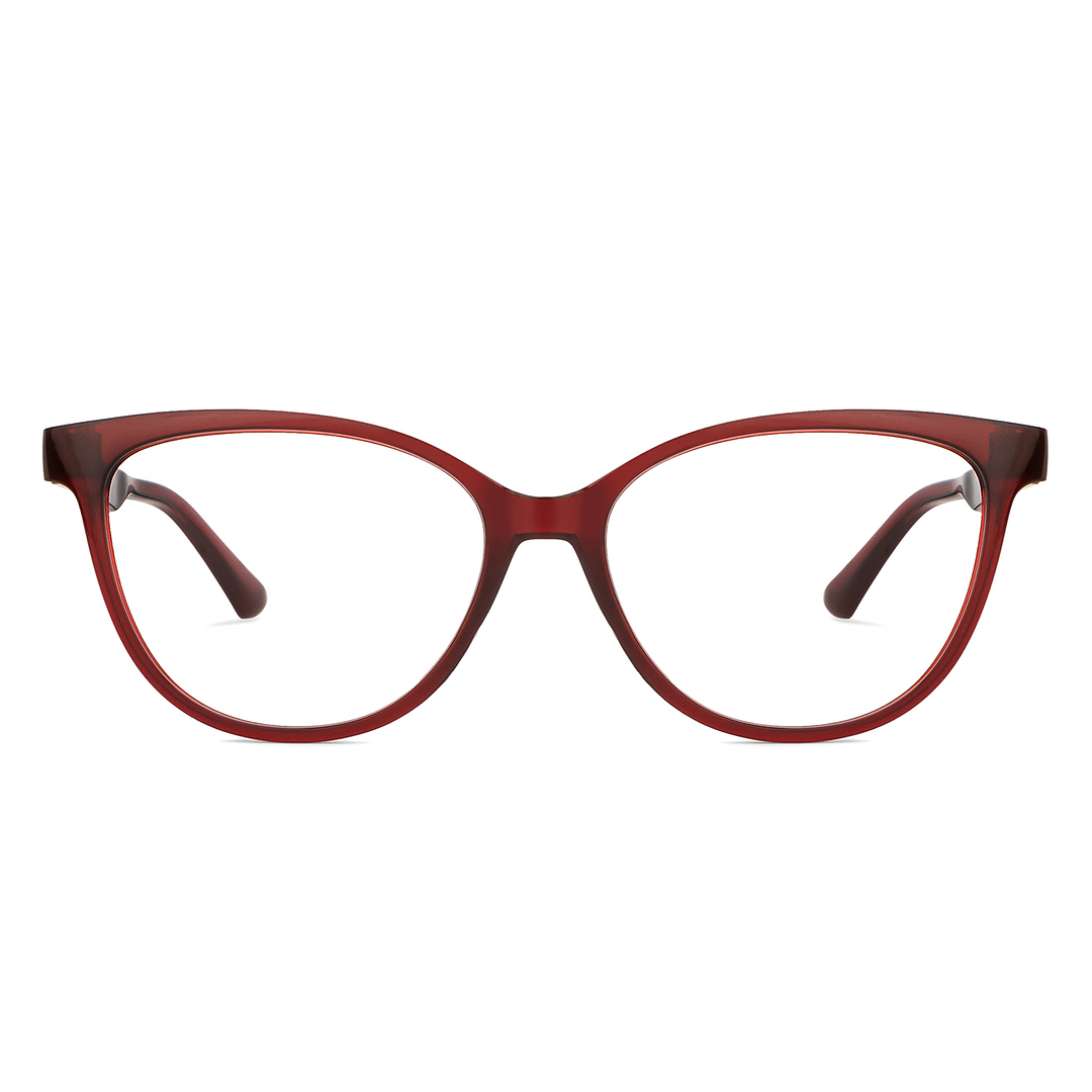 Lenskart Air Online Red Full Rim Cat Eye left side