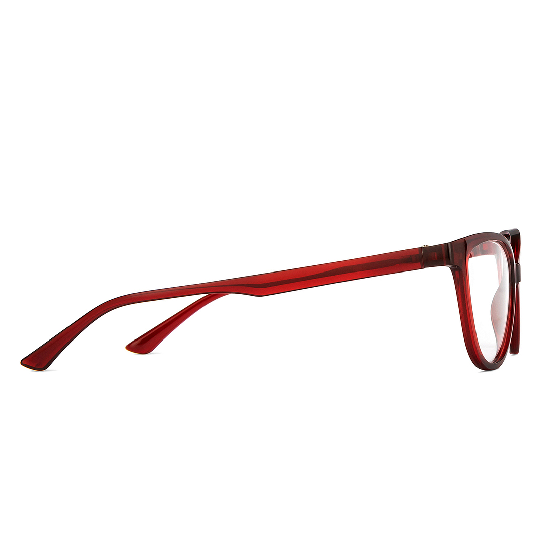 Lenskart Air Online Red Full Rim Cat Eye left side