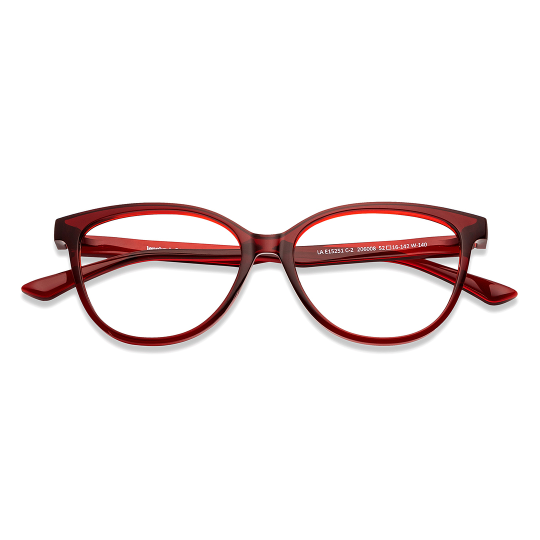 Lenskart Air Online Red Full Rim Cat Eye left side