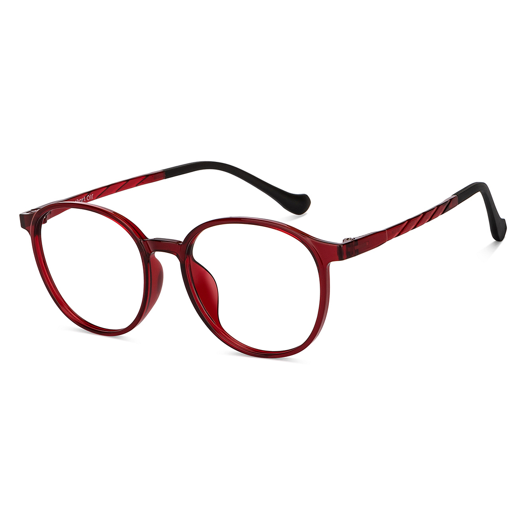 Lenskart Air Red Full Rim Round left side