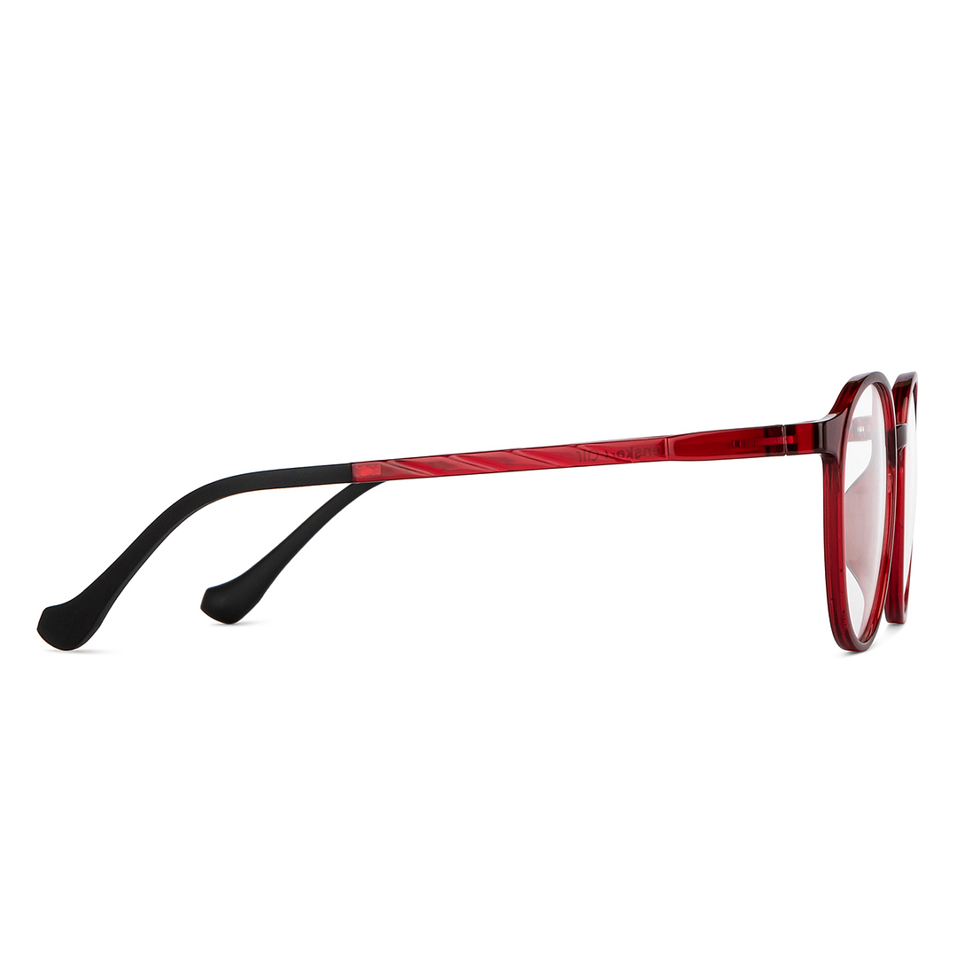 Lenskart Air Red Full Rim Round left side