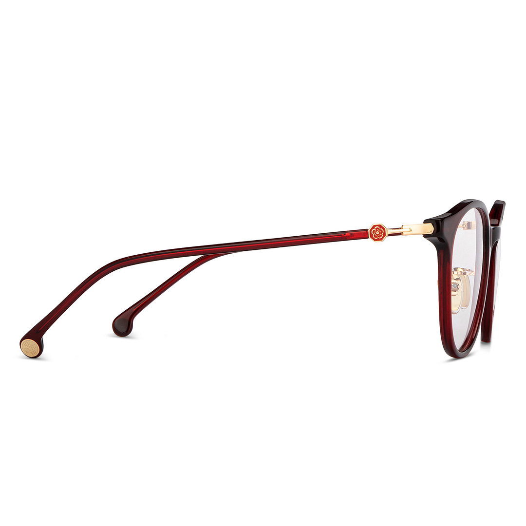 Lenskart Red Full Rim Round left side