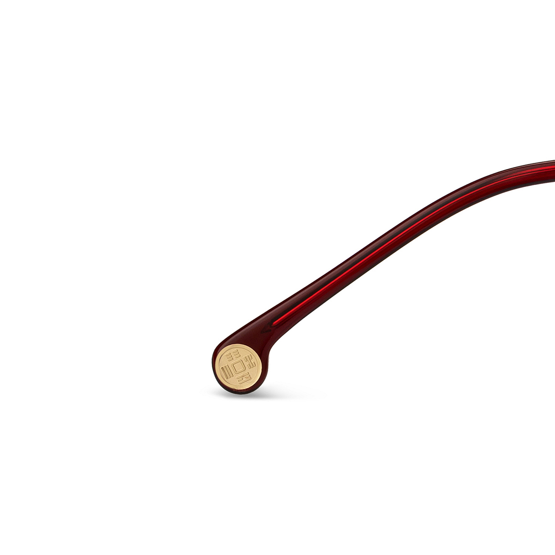 Lenskart Red Full Rim Round left side