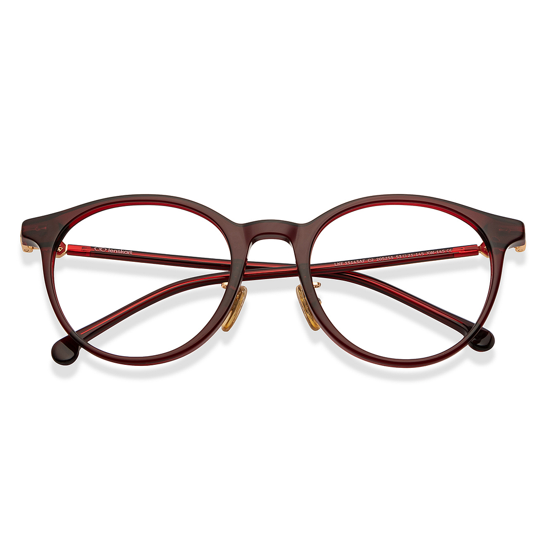Lenskart Red Full Rim Round left side