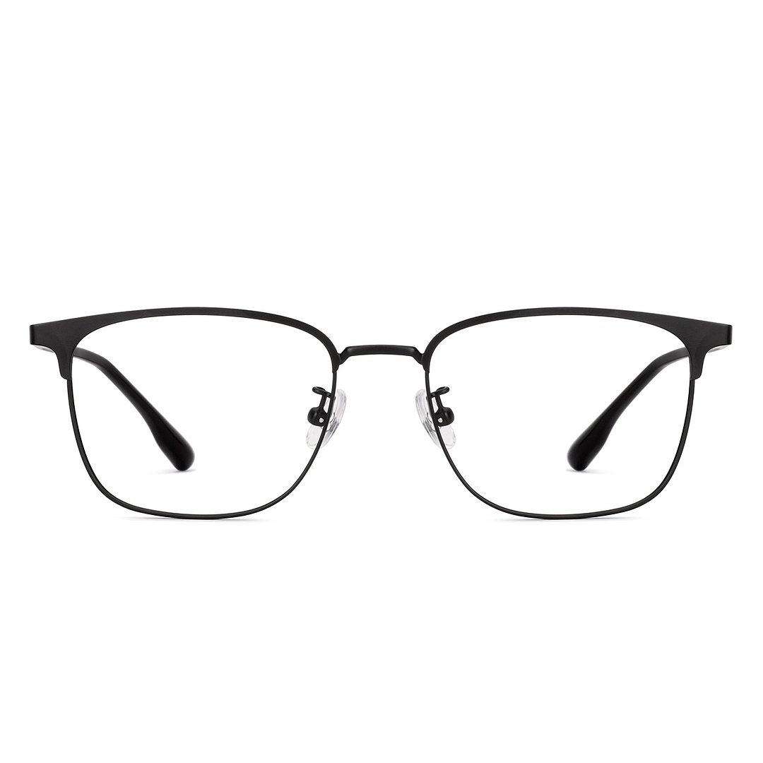 Lenskart Air Matte Black Full Rim Clubmaster right side