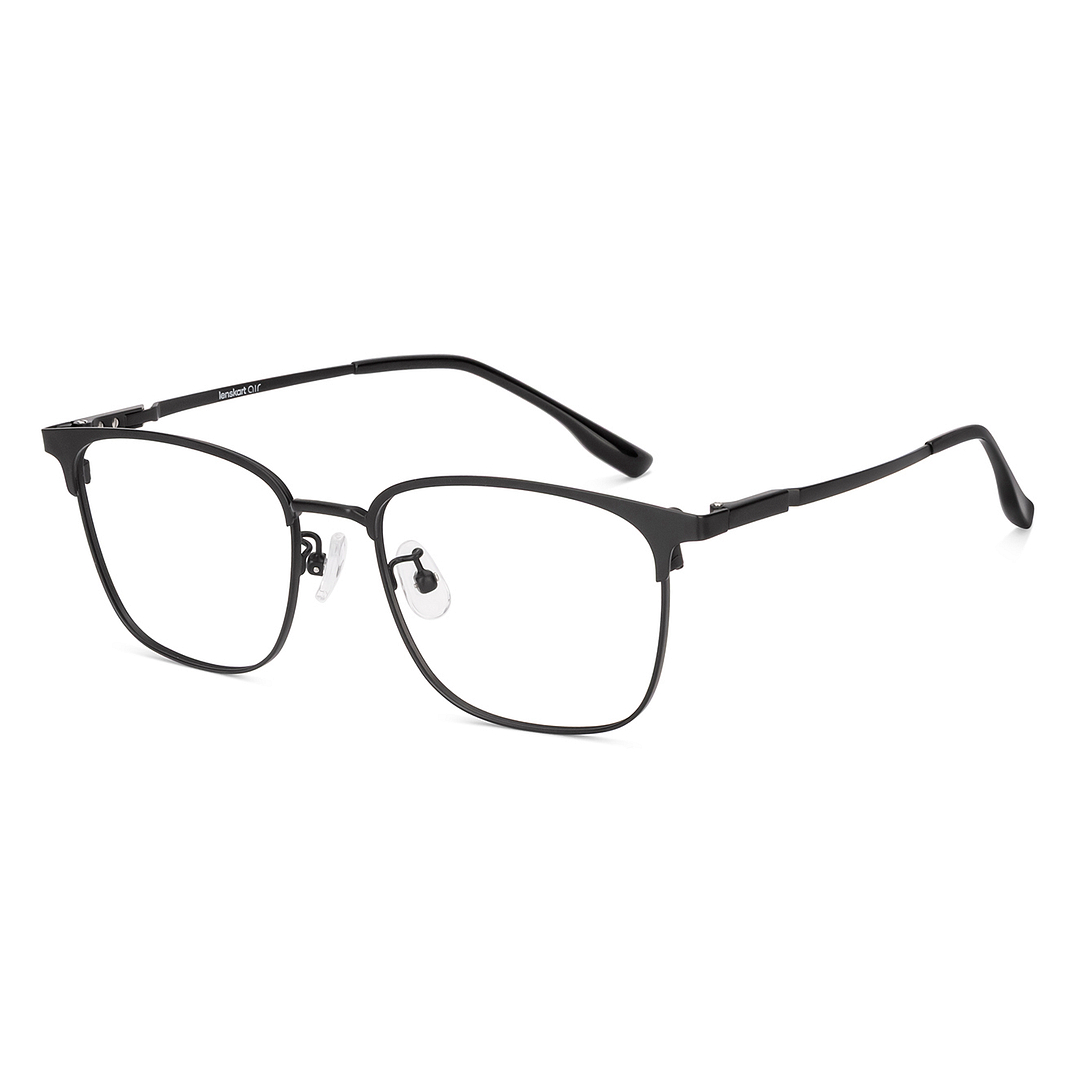 Lenskart Air Matte Black Full Rim Clubmaster right side