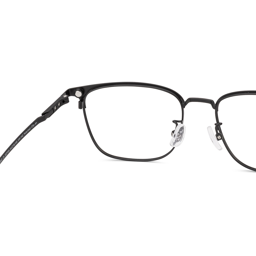 Lenskart Air Matte Black Full Rim Clubmaster right side