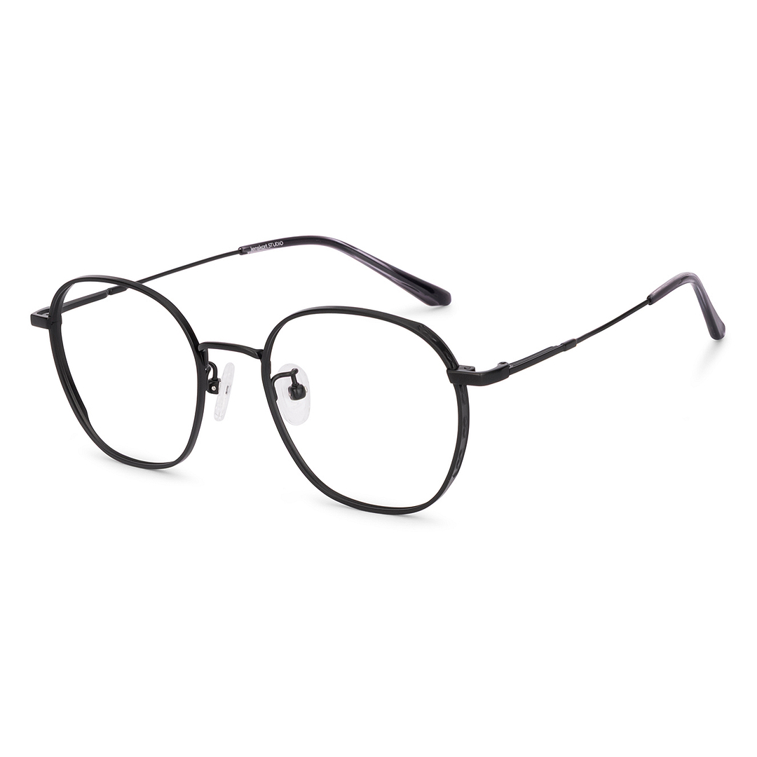 Lenskart STUDIO Matte Black Full Rim Geometric right side
