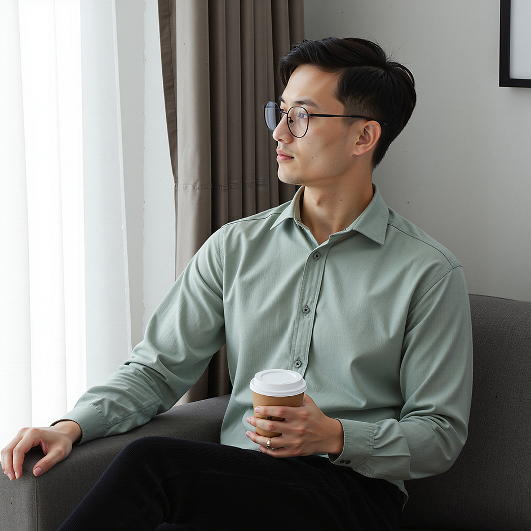 Lenskart Matte Black Full Rim Hexagonal left side