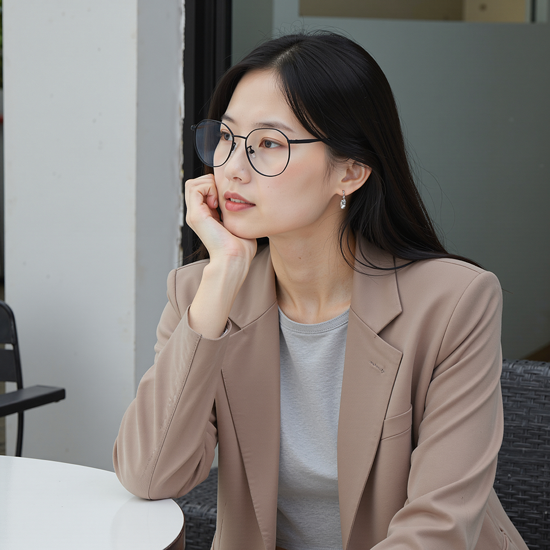 Lenskart Matte Black Full Rim Hexagonal right side