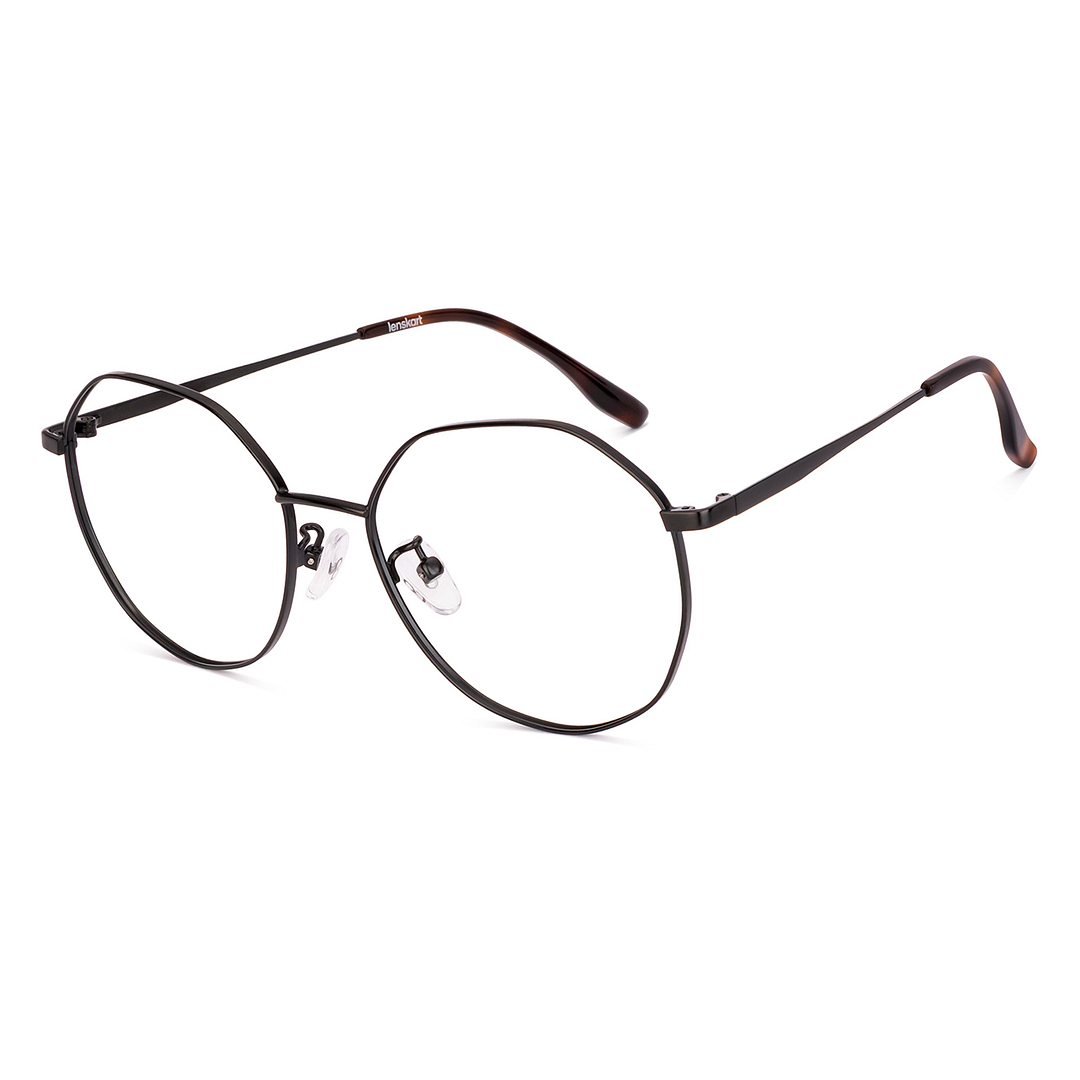 Lenskart Matte Black Full Rim Hexagonal right side