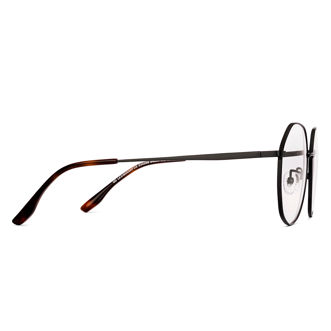 Lenskart Matte Black Full Rim Hexagonal left side