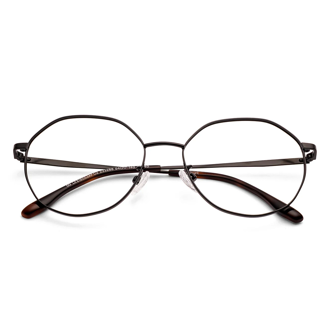 Lenskart Matte Black Full Rim Hexagonal left side
