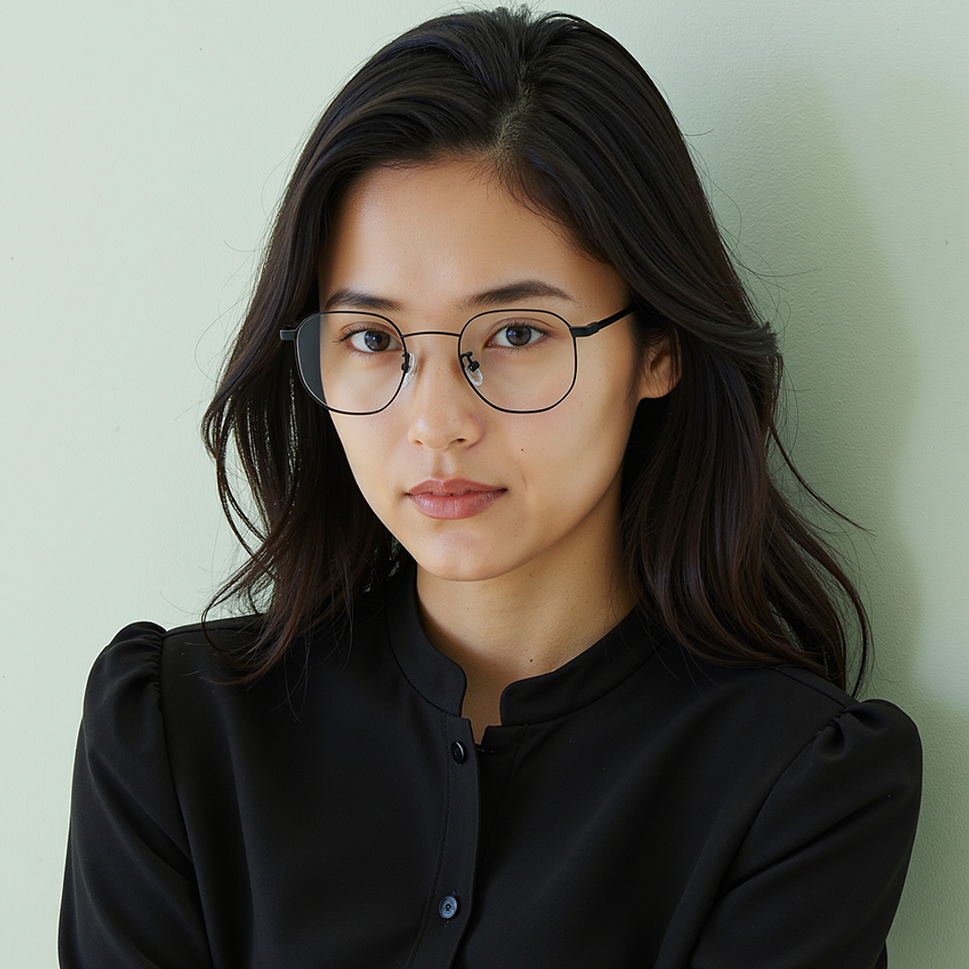 Lenskart Matte Black Full Rim Hexagonal left side